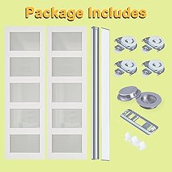 AINLARRY Bypass Glass Sliding Closet Door