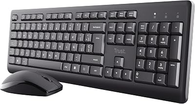 Teclado e rato sem fios Taro Pack QWERTY Espanhol, Preto