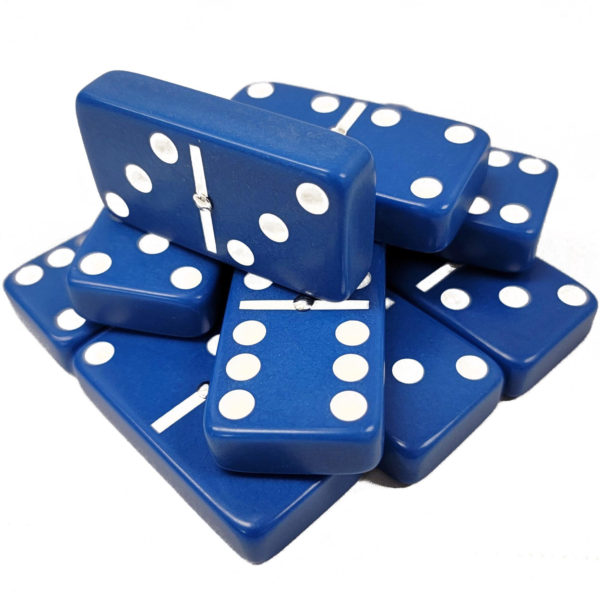 Marion Domino Double 6 Green Jumbo Tournament Professional Size With Spinners In Elegant Black Velvet Case.