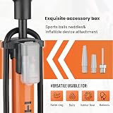 Hycline Bike Pump Floor Pump 150 PSI Dual Valve Presta Schrader Orange view 7