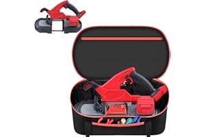 Steadtep Band Saw Bag Compatible with DEWALT/for Milwaukee, Portable BandSaw Blade Storage Holder Case for Cordless Bare Tool Sets, Batteries, Battery Chargers (Box Only) (Red)