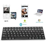 Rii i9 Bluetooth 3.0 Wireless Keyboard With Stainless Stand Cover For iOS/Android and Windows PC/Laptop/Notebook/MacBook/Samsung Galaxy Tablet/iPhone/iPad/Microsoft Surface