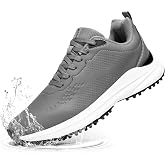 KEFUWU Mens Golf Shoes Spikeless Waterproof Non Slip | Wide Golf Shoes for Men Breathable Lightweight Cushion