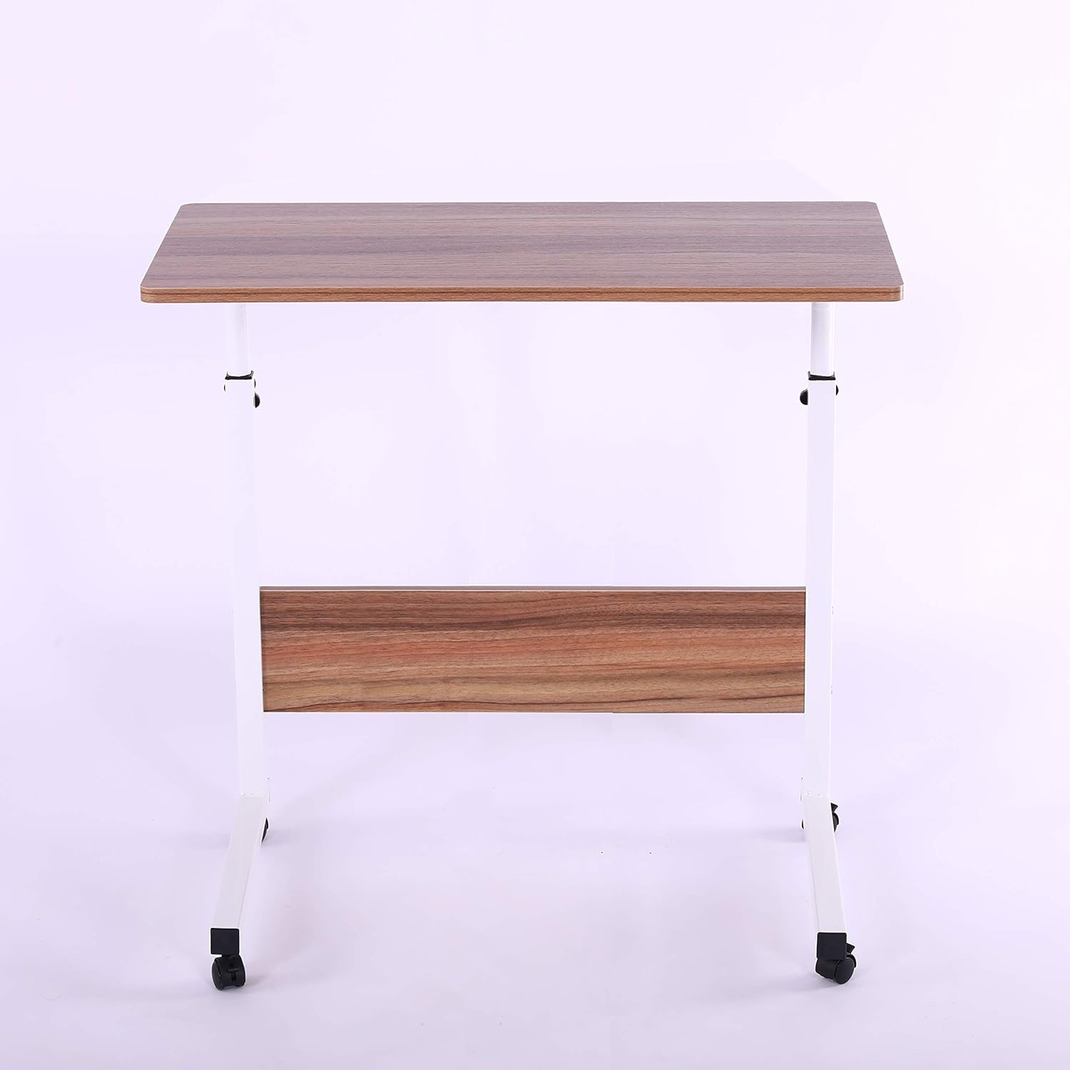 Laptop Cart 31.5" Mobile Table Fancasa Movable Portable Adjustable Notebook Computer Stand with Wheels (Teak): Home Audio & Theater