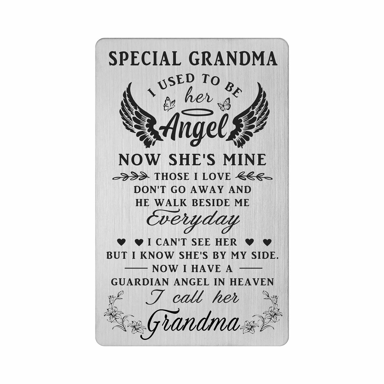 FALOGI Grandma Memorial Gifts, Sympathy Card for Loss of Grandma, Grandma in Heaven, Loss of Grandma Bereavement Gifts, 3.37 inch x2.12 inchx0.15
