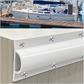 MIYOLO 5 Pack Dock Edging White Side Gard, 10 Feet Dock Guard with Heavy Wall Sections for Greater Protection &ndash; Commercial Grade Double Molded Material (White)