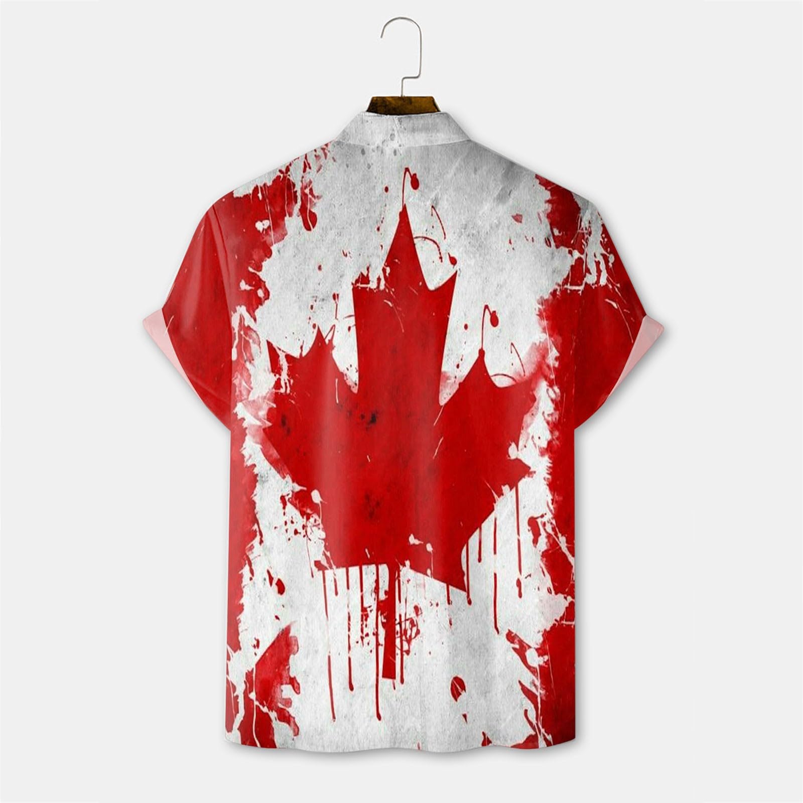 Canada Flag Shirts,Funny Canadian Pride Tee Top,Embroidered Maple Leaf Flag T Shirts,July 1st Canada Day Novelty T-Shirt (CA/US, Alpha, XX-Large, 3X-Large, Regular, Regular, Wine)