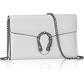 KOPNUR Women's Snake Print Crossbody and Chain Purse - Leather Satchel Bag Evening Clutch Handbag Shoulder Bag