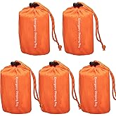 NovaMedic Emergency Survival Sleeping Bag 5 Pack, 84"x36", Waterproof Thermal Bivy Sack for Camping, Hiking, Outdoor, Activit