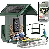 Bird Feeder with Camera Solar Powered: Smart Hummingbird Feeder for Backyard Tree - 2K Live AI Identify Auto Capture Bird Video - WiFi Bird Watching Feeders Gift for Mom Dad