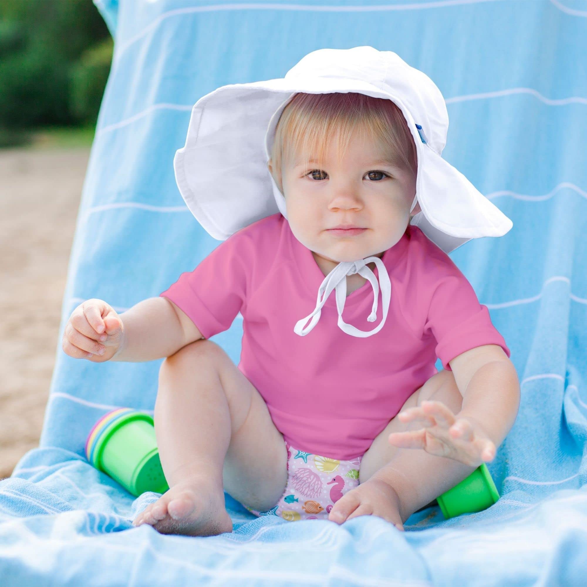green sprouts Baby Brim Hat | All-Day UPF 50+ Sun Protection for Head, Neck, & Eyes
