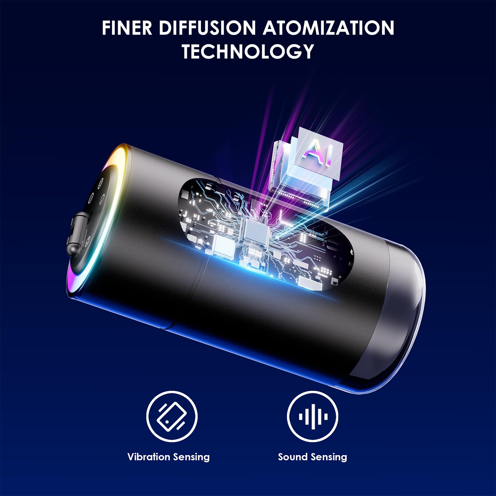Condition photo showing New/Like New for smart car air freshener diffuser - 160ml lasts up to 6 months, leakproof auto on/off vibration senso