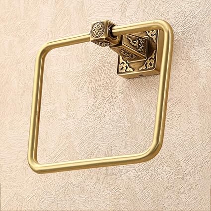 ZHENYANG Handtuchring Copper Square Retro High-End-Badezimmer Set