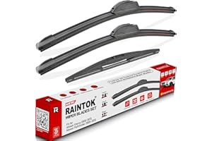 RAINTOK Windshield Wiper Blades Replacement for 2005-2015 Nissan Xterra / 2005-2012 Nissan Pathfinder Original Factory Quality Front Rear Wipers Blade Set for My Car - 24" 18" 12" (Pack of 3)