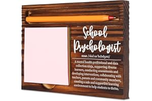 TRCENDE Affirmations Gift for School Psychologist, Appreciation Gifts for School Psychologist, Thank You Gift for Psych, Physical Therapist Graduation Gifts Office Desk Retro Note Pad Holder XB460