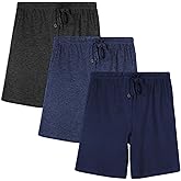 Andrew Scott Men's Lounge Shorts | Drawstring & Pockets Cotton PJ-Sleep Short Bottoms | Multi Packs