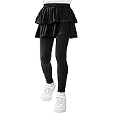 Resinta Girls School Uniform Pants Warm Leggings Stretchy Leggings with Skirt 4-14 Years