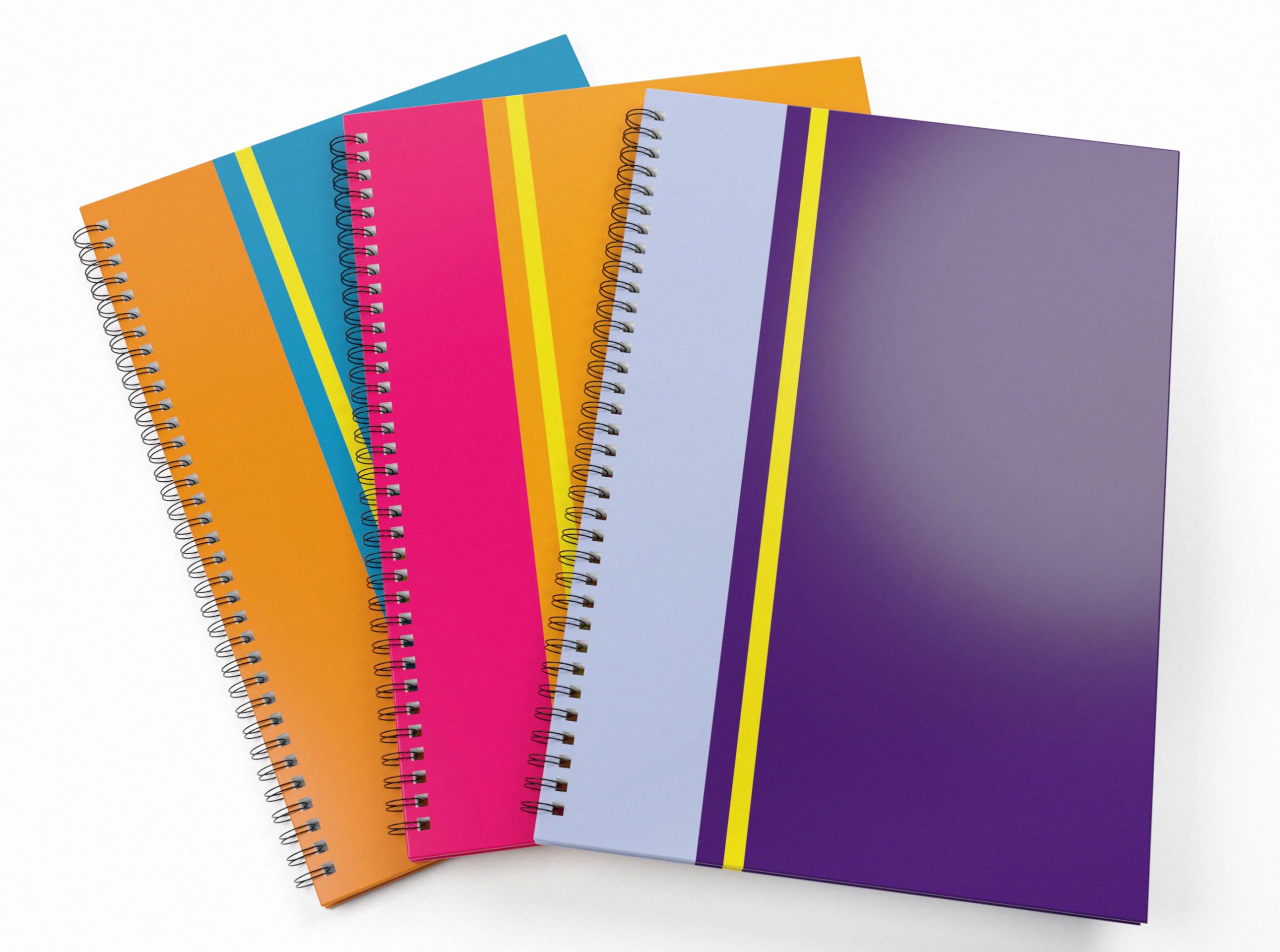 Silvine Daze 160 Page A4 Wirebound Hardback Notebooks in 3 Assorted Colours [Pack of 6], PADHBA4AC