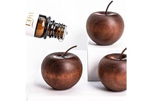 3pcs Wood Diffuser, Cute Apples Wood Aromatherapy Oil Diffuser for Home Office Bathroom Spa Yoga Meditation Decorations, Chri