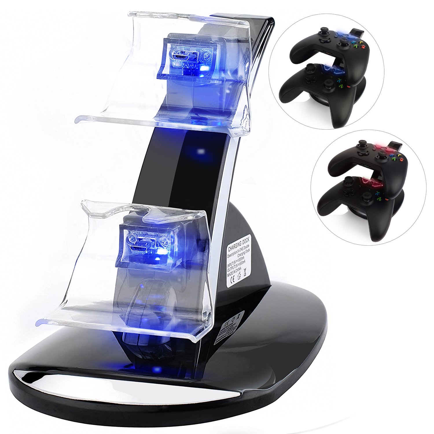Xbox One Controller Charger Charging Docking Station Stand with USB Charging Cable for Xbox One Xbox One S Controller