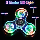 Gigilli Glow Fidget Spinner 2 Pack LED Light Up Crystal 3 Modes view 3