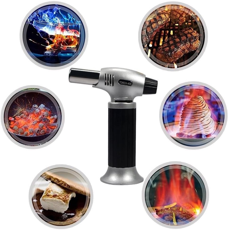 Torcia Da Cucina Professionale - Per Crème Brûlée, Dessert E Camping, Fiamma Regolabile - Foto 2