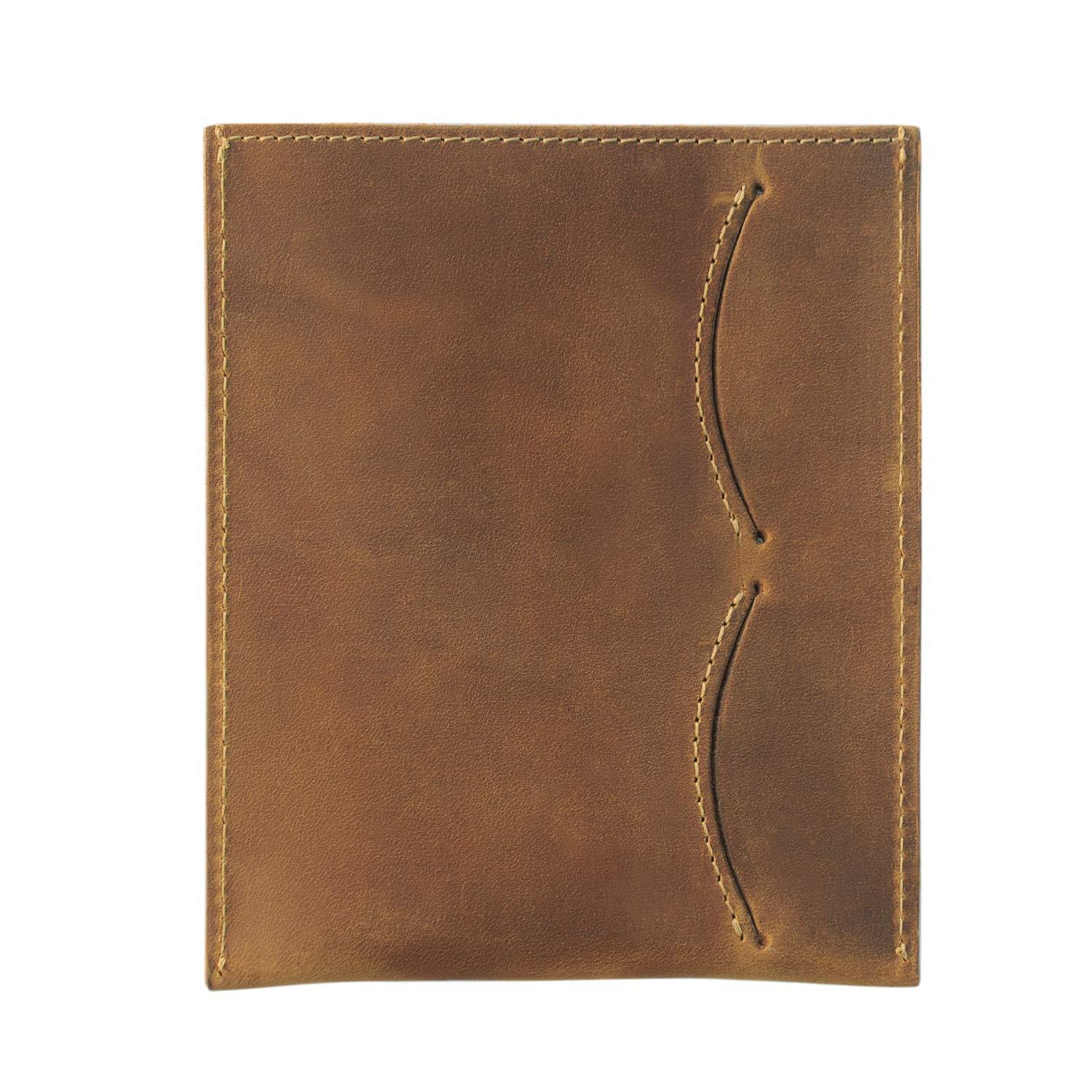 WANDERINGS Leather Passport Holder - Ideal for Travel - Handmade Genuine Leather Wallet with Passport Pocket and Card Slots - RFID Blocking for Security Against Data Theft