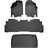 SMARTLINER Custom Fit Floor Mats 2 Rows and Cargo Liner Behind 3rd Row Set for 2018-2025 Honda Odyssey