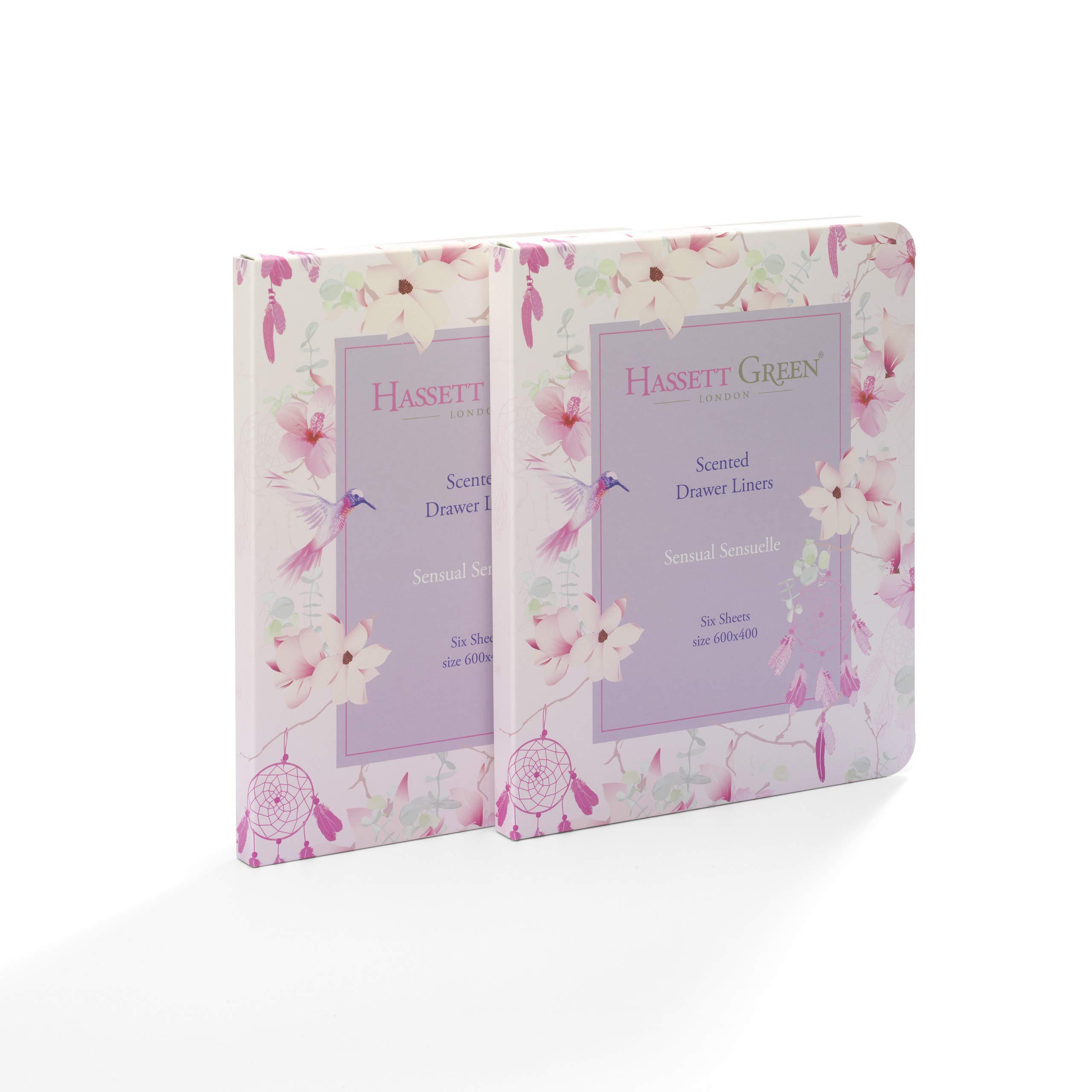 Hassett Green London - Sensual Sensuelle Scented Drawer Liners - Two Pack of 6 Sheets size 600 x 400 mm (Twin Pack)