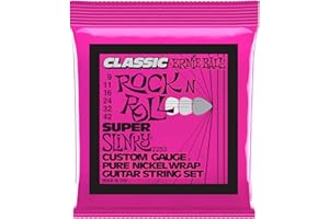 Ernie Ball Super Slinky Classic Rock n Roll Pure Nickel Wrap Electric Guitar Strings - 9-42 Gauge