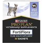Pro Plan Veterinary Diets FortiFlora Daily Probiotic Powder Supplement for Cats with Digestive Support and Immune System