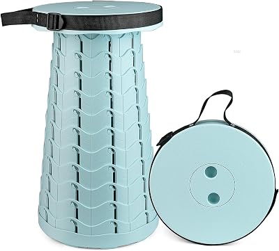 Hesanzol 2nd Gen Portable Telescoping Stool 180 kg Folding Camping Stool