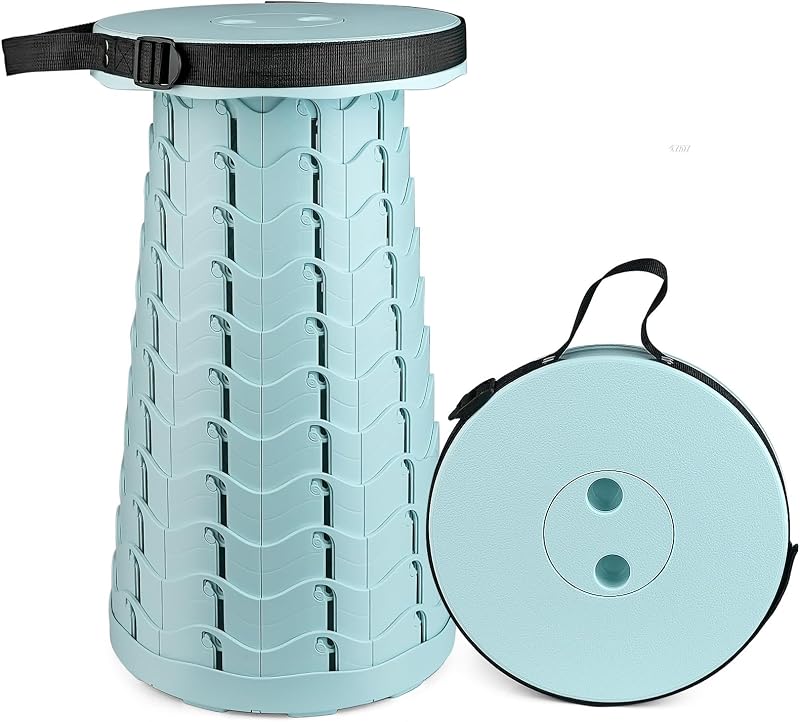 Hesanzol 2nd Gen Portable Telescoping Stool 180 kg Folding Camping Stool