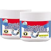 BELL BIRDCrystal Lye Drain Opener,Lye Sodium Hydroxide,Unclogs Bathroom and Kitchen Sinks,Drains,Shower Pipes (2PSC)