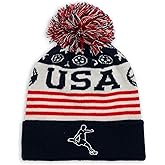 ChalkTalkSPORTS Soccer Knitted Beanie Hat | Soccer Pom Beanies