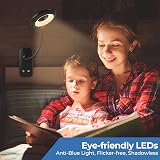 CUHIOY 2Pack Clip On Bed Light Rechargeable 5 Color 5 Brightness Touch view 6