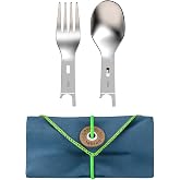 Opinel Picnic+ Cutlery Insert Set for No. 8 Folding Pocket Knives, Fork and Spoon Insert, Micro Fiber Napkin, Made in France