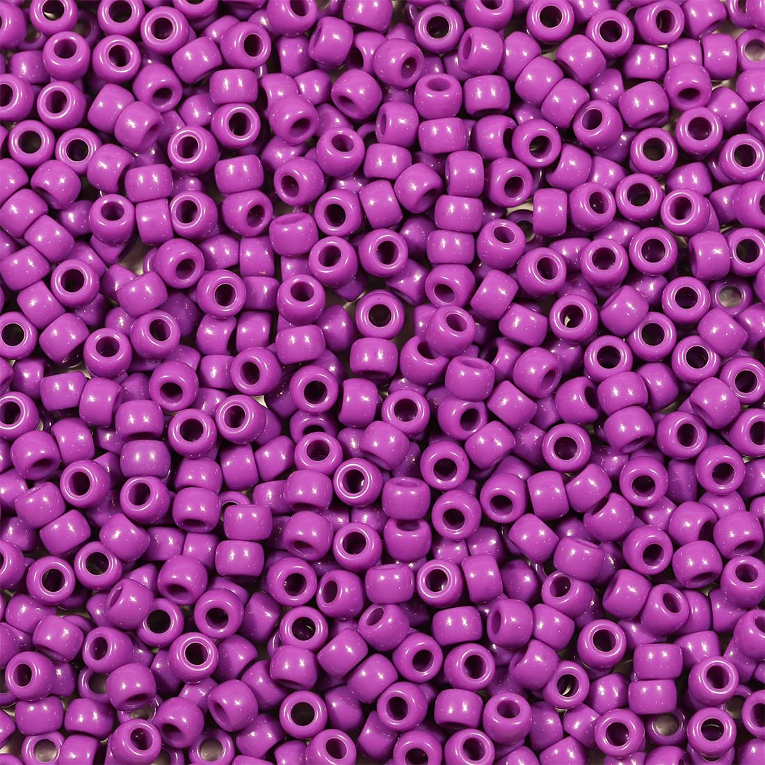 Bala&Fillic Size 6x9mm Violet Pony Beads with Smooth Surface Total 1000pcs Craft Pony Beads for Making Bracelets (Violet)