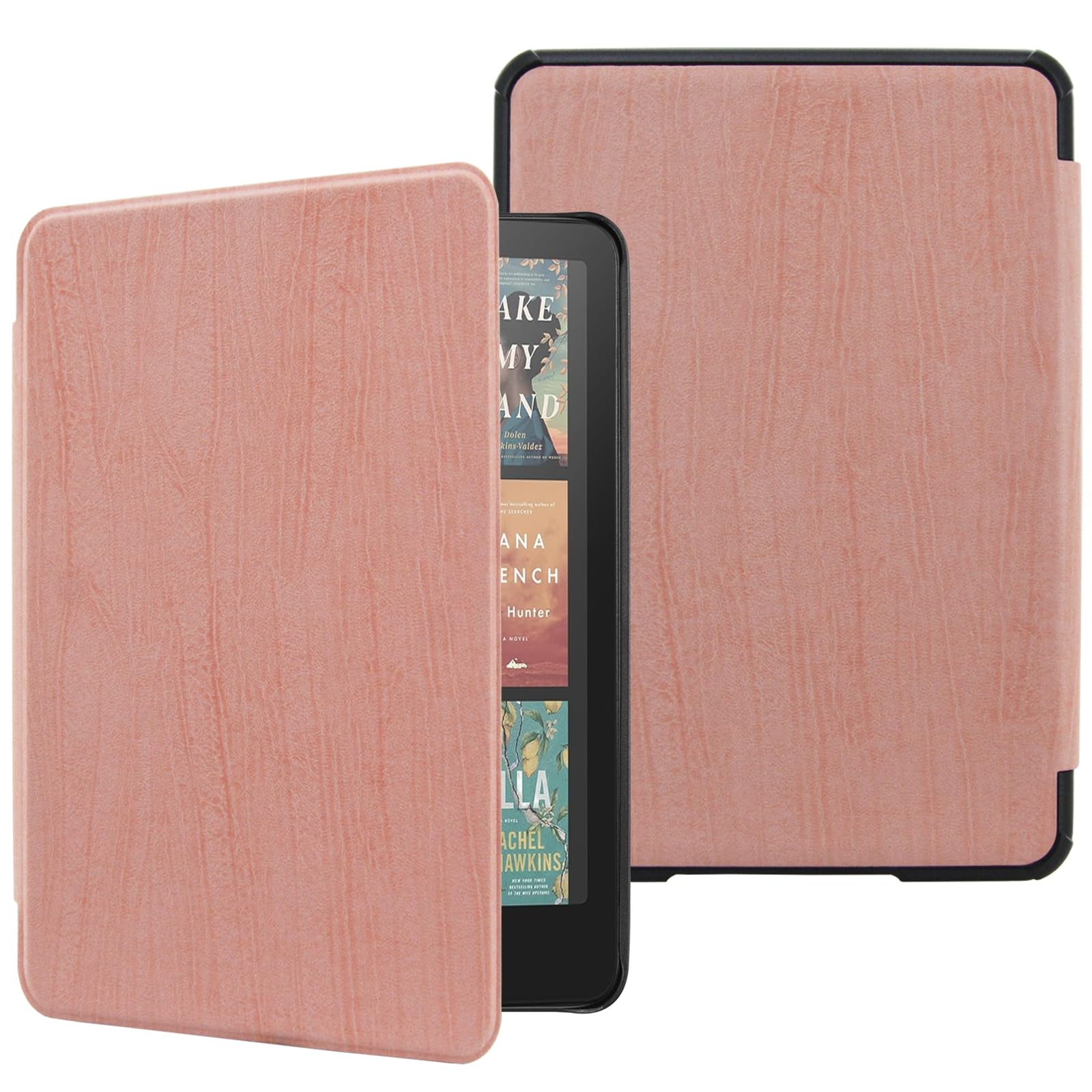 DMLuna Case for All-New 7" Kindle Paperwhite (12th Generation) 2024 Model:SA569P / Kindle Colorsoft Signature Edition (1st Gen), PU Leather, Lightweight Water-Safe Cover with Auto Sleep Wake, Pink