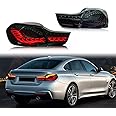 HCmotion LED Tail Lights Assembly For BMW 4 Series M4 F32 F33 F82 F36 F82 F83 Sedan/Convertible/Coupe 2014-2020,LED Rear Lamps With Start-up Animation & Sequential Indicator (Smoked)