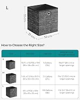 SONGMICS Storage Boxes Set of 6 Non-Woven Fabric 33 cm Cube with Handles view 4