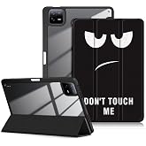DINGGUAGUA Case for Xiaomi Pad 6 11 inch,Transparent Hard Shell Back Folio Trifold Smart Cover for Xiaomi Pad Pro 2023 Release,with Auto Wake/Sleep,Don't Touch