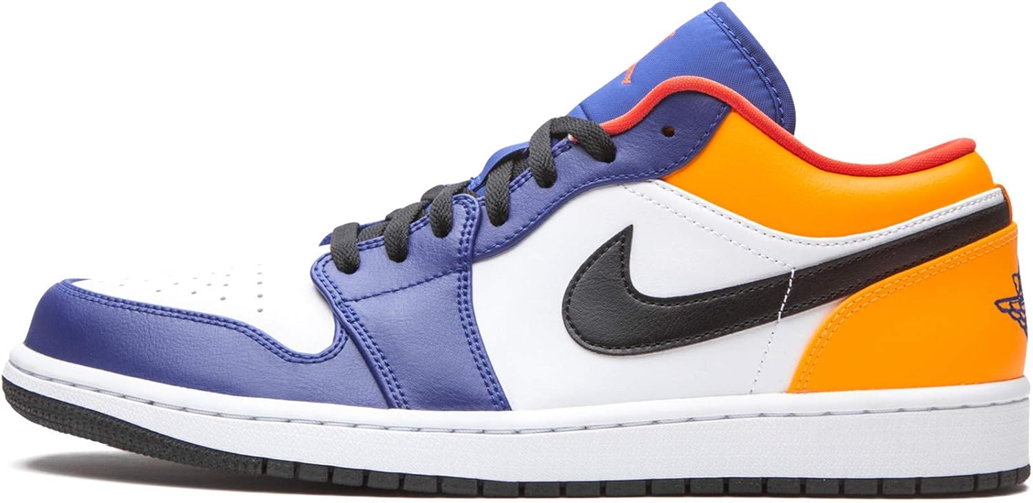 Nike Men's Air Jordan 1 Low Sneaker (White/Track Red-Deep Royal Blue, Size 13: Amazon.com.au 