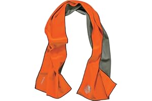 Ergodyne Chill Its 6602MF Cooling Towel, Soft Microfiber Material, UPF 50+,Orange,41" x 9.84"