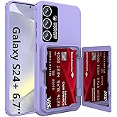 KJSK for Samsung Galaxy S24 Plus Wallet Case,Built-in Card Holder and Mirrors,Military Grade Shockproof Case for Galaxy S24 Plus 6.7“