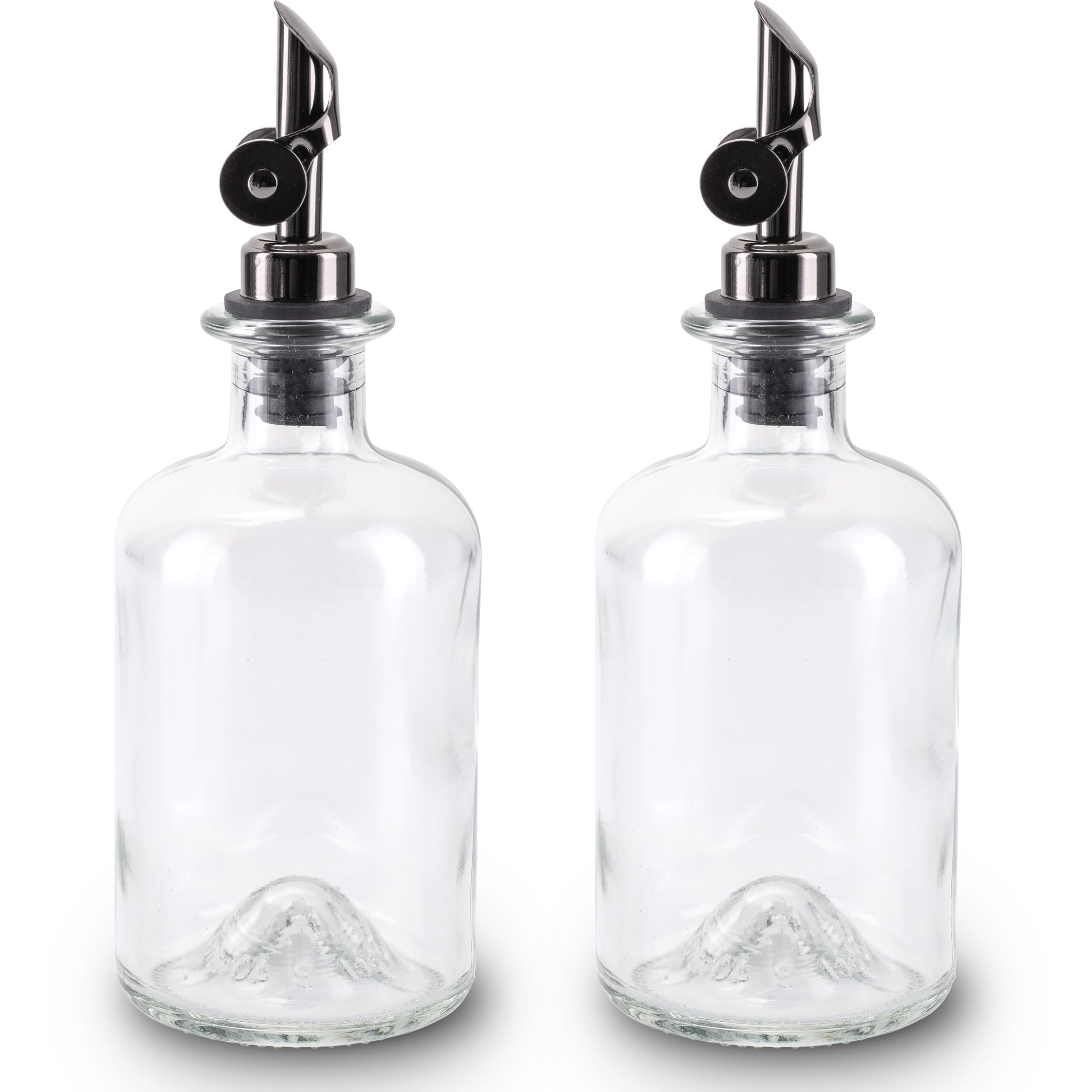 Lifestyle Lover Sugar Shaker Glass 350 ml Bottle Stainless Steel Dispenser Ideal for White/Brown Sugar, Cocoa (Blank 2)