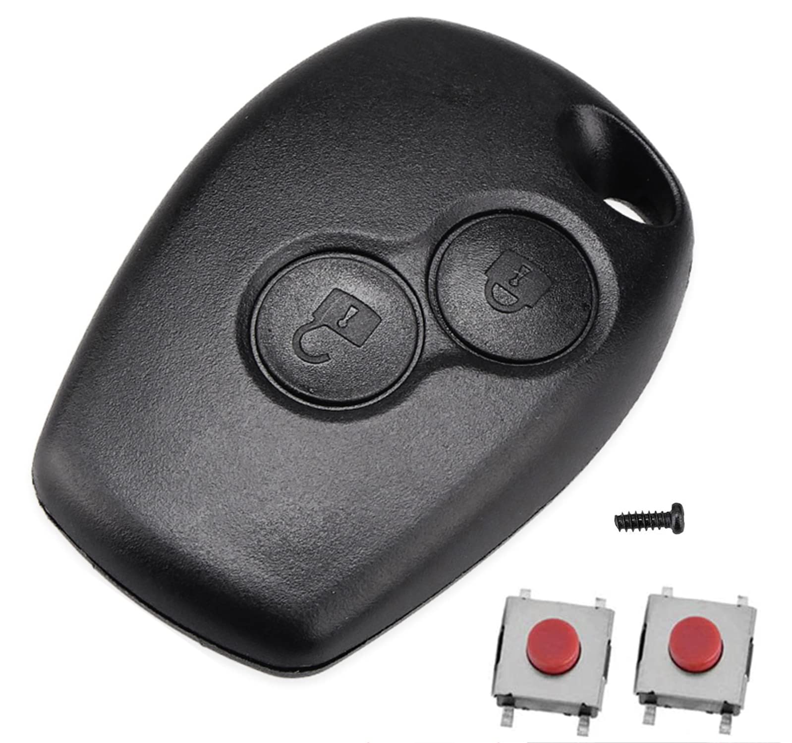 HooRLZ Key Fob Cover Replacement Compatible with Renault Trafic Master Kangoo Dacia Dustuer Sandero Logan Opel Movano Vivaro Remote Car Key Cover Case, Dacia Sandero Key Fob, Dacia Duster Key Fob