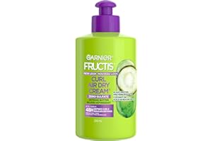 Garnier Fructis Curl Air Dry Cream Sulfate-Free Defining Butter Cream, for All Curl Types, with Coconut Oil and Elasto-Protei