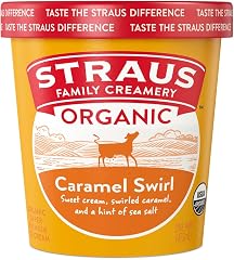 Straus Family Creamery, Ice Cream Caramel Swirl Organic, 20 Fl Oz