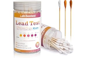 LabBestest Lead Paint Test Kit with 60 Pcs Lead Testing Swabs-Suitable for All Painted Surfaces, Dishes Ceramics Toy Jewelry Wood-Rapid Test Results in 60 Seconds-Lead Test Kit for Home Use (60 Pcs)